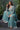Embroidered Cyan Synthetic Readymade Palazzo Salwar Suit