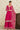 Designer Magenta Chinon Embroidered Palazzo Suit