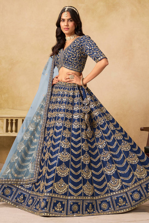 Embroidered Art Silk Lehenga With Designer Blouse