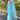 Cyan Embroidery Work Organza Saree With Blouse