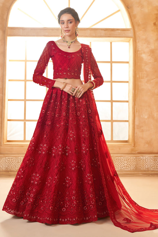 Red Thread Designer Lehenga Choli