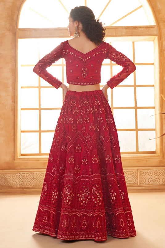 Maroon Grace Wedding Lehenga Choli