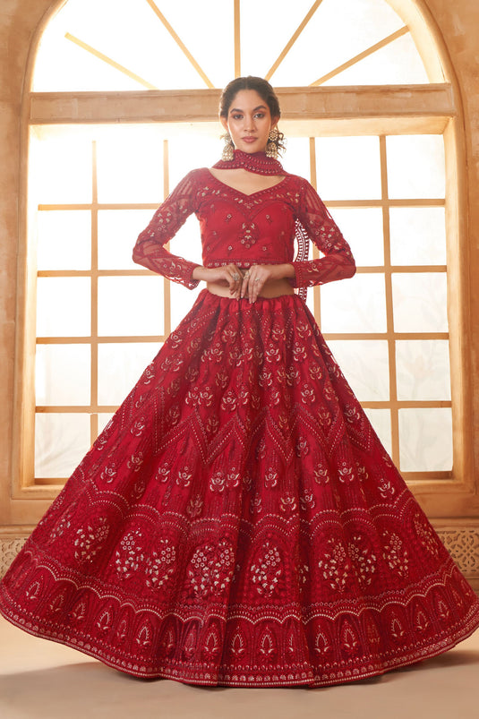 Maroon Grace Wedding Lehenga Choli