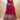 Tempting Georgette Fabric Rani Color Wedding Wear Lehenga Choli With Embroidered Work