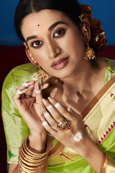 Radiant Green Color Banarasi Silk Saree