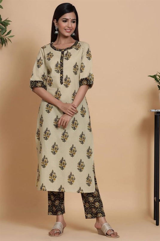 Cream Color Cotton Kurti With Multicolored Neck Embroidery at Rs 695 /  Piece in Jaipur