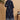 Navy Blue Color Cotton Fabric Festive Wear Straight Cut Kurti With Palazzo Set