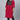 Crepe Fabric Casual Wear Plus Size Red Color Kurti With Bottom
