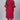 Crepe Fabric Daily Wear Red Color Plus Size Kurti With Bottom