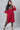 Crepe Fabric Daily Wear Red Color Plus Size Kurti With Bottom