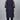 Navy Blue Color Art Silk Regular Wear Readymade Plus Size Kurti With Bottom