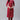 Red Crepe Fabric Daily Wear Readymade Kurti With Bottom
