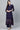 Rayon Fabric Navy Blue Color Regular Wear Readymade Top Bottom Set