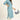 Cotton Fabric Printed Daily Wear Wonderful Straight Kurti In Cyan Color
