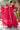 Fascinating Rani Color Casual Wear Anarkali Style Top Bottom Dupatta Set In Rayon Fabric