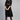 Casual Crepe Fabric Black Color Adorming Top With Bottom