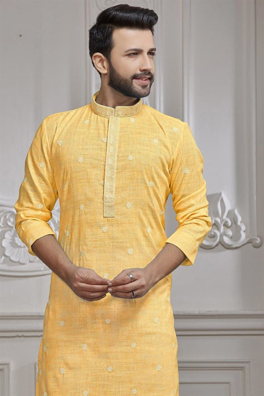 Mustard color kurta discount pajama