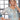 White And Blue Bold Chinon Readymade Kurti
