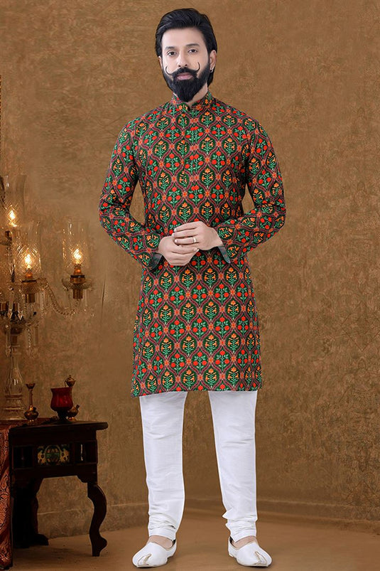 Cotton Fabric Sangeet Wear Brown Color Phenomenal Kurta Pyjama