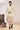 Jacquard Fabric Wedding Wear Readymade Cream Color Indo Western For Men