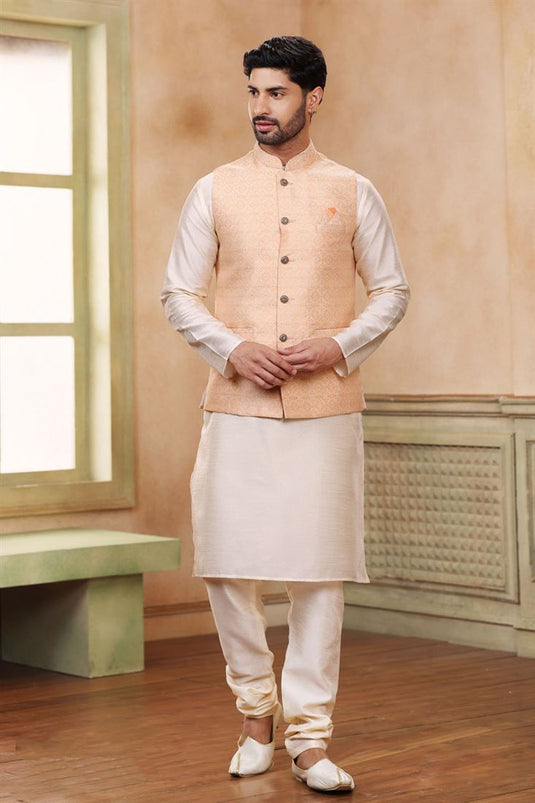 Readymade Lovely Kurta Pyjama For Men With Jacket