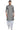 Beautiful Grey Color Wedding Wear Readymade Pathani Style Kurta Pyjama For Men In Cotton Fabric