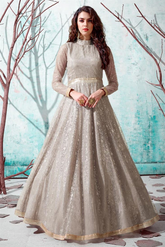 Stylish Ladies Cream Color Gown at Rs.1299/Piece in jabalpur offer by ANGEL  INDUSTRIES