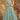 Net Fabric Party Style Designer Fancy Work Gown In Sea Green Color