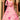 Shibori Printed Designs On Pink Color Cotton Fabric Party Wear Mesmeric Gown