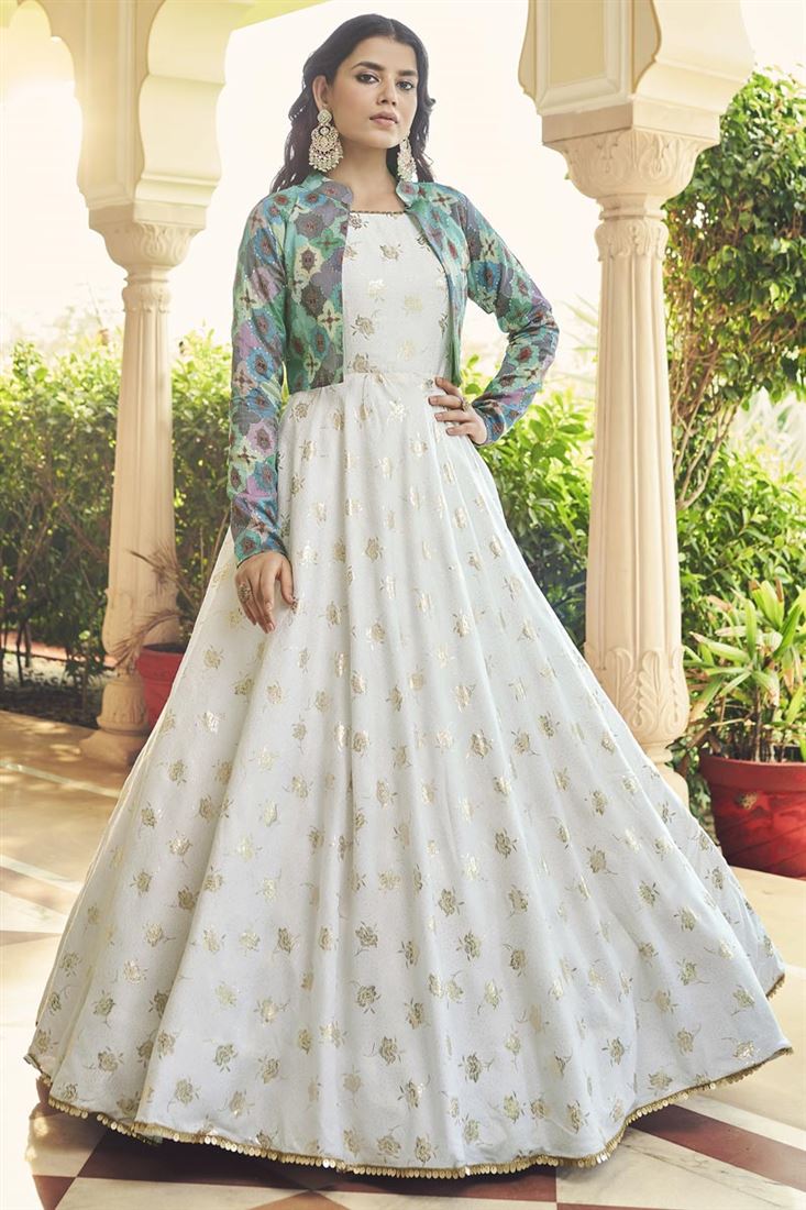 Cotton party wear gown fashion