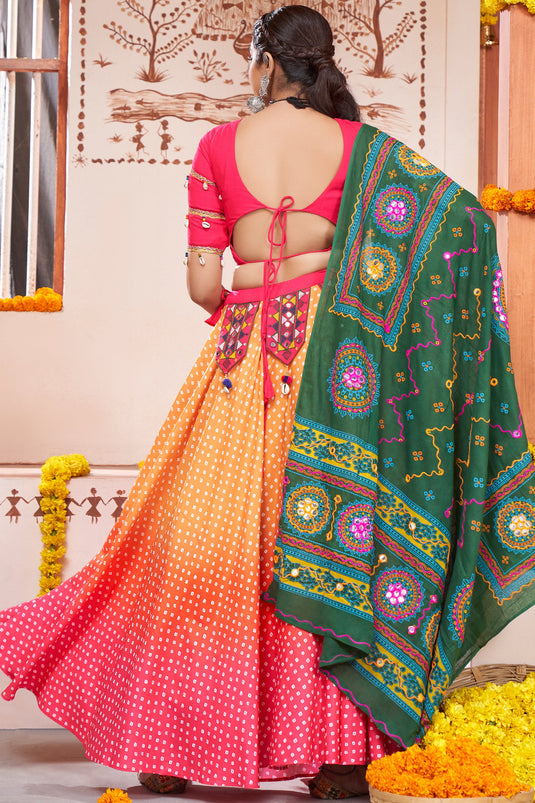 Navratri Special Pink Color Fancy Embroidered Readymade Chaniya Choli In Rayon Fabric