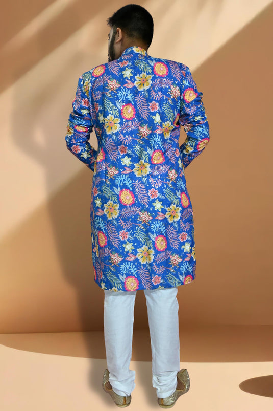 Cotton Fabric Readymade Glamorous Kurta Pyjama For Men