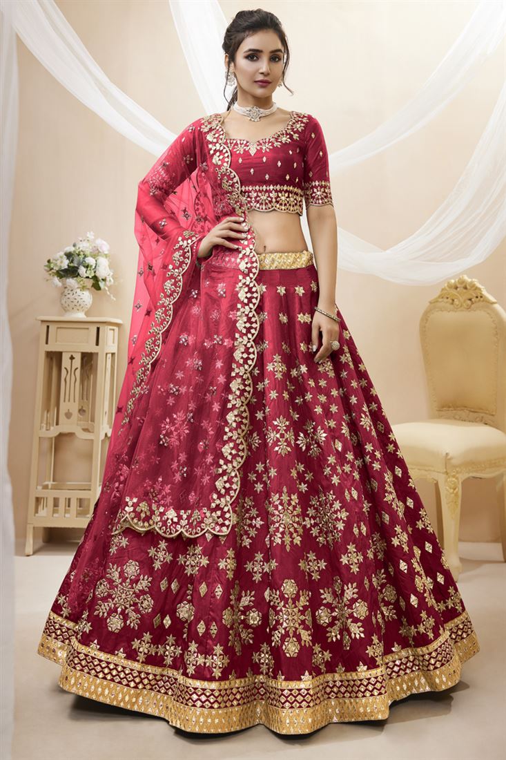 Modern Ladies Party Wear Maroon Colour Lehenga Choli at Best Price in Surat  | Miss Brand