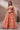 Peach Color Printed Organza Fabric Reception Wear Lehenga With Enchanting Blouse