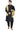 Classic Black Color Function Wear Kurta Pyjama With Stole In Dhupion Silk Fabric