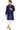 Dhupion Silk Fabric Puja Wear Kurta Pyjama In Navy Blue Color