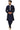 Navy Blue Color Puja Wear Kurta Pyjama In Dhupion Silk Fabric