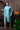 Cyan Color Cotton Fabric Wedding Wear Stylish Readymade Kurta Pyjama For Men