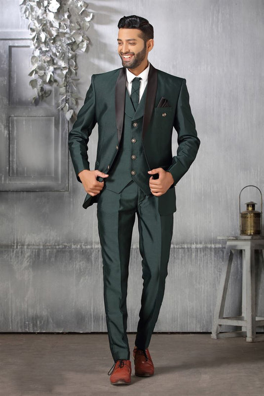 Share more than 75 dark green coat suit super hot