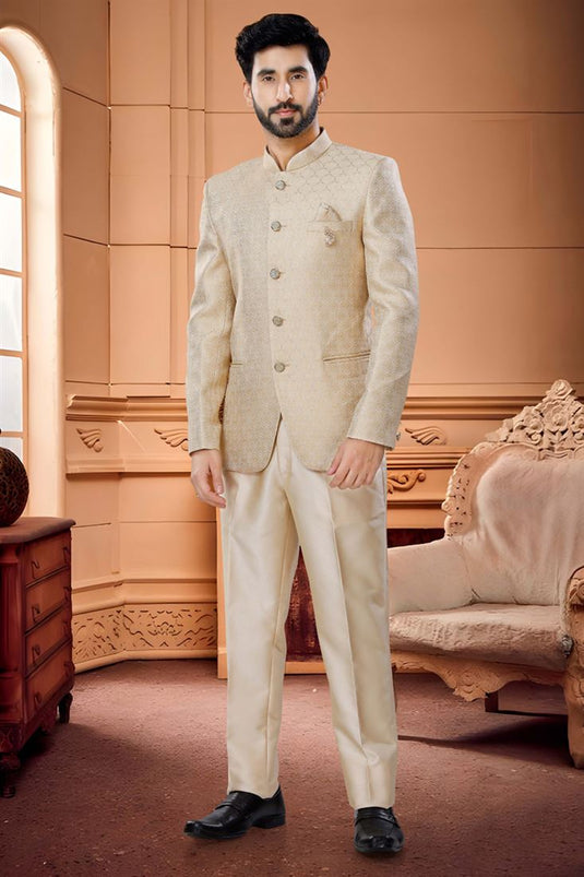 New Collection of Stylish Partywear Formal Designer 3 Piece Suit for Men in Beige  Color. - Etsy