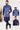 Art Silk Brilliant Kurta Pyjama With Jacket In Navy Blue Color