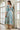 Sea Green Floral Printed Cotton Ethnic Kurti
