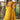 Fancy Yellow Color Multi Work Ruffle Style Gown