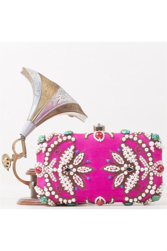 Rani Color Delicate Clutch Purses With Embroidered Work