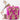 Pink Color Engrossing Art Silk Clutch