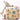 Soothing Printed Art Silk Clutch Purses In Beige Color