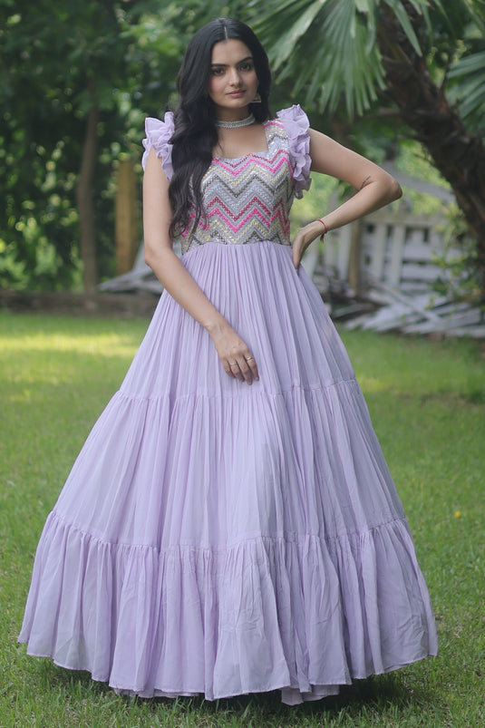 Lavender Girl tutu high low party dress