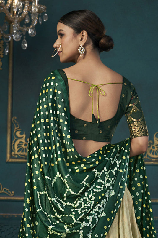 Art Silk Fabric Sea Green Color Wedding Wear 3 Piece Lehenga Choli With Weaving Work
