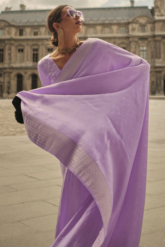Soft Handloom Weaving Satin Silk Function Wear Sarees