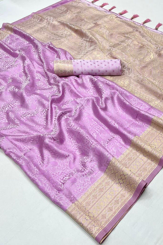 Soft Handloom Weaving Satin Silk Function Wear Sarees